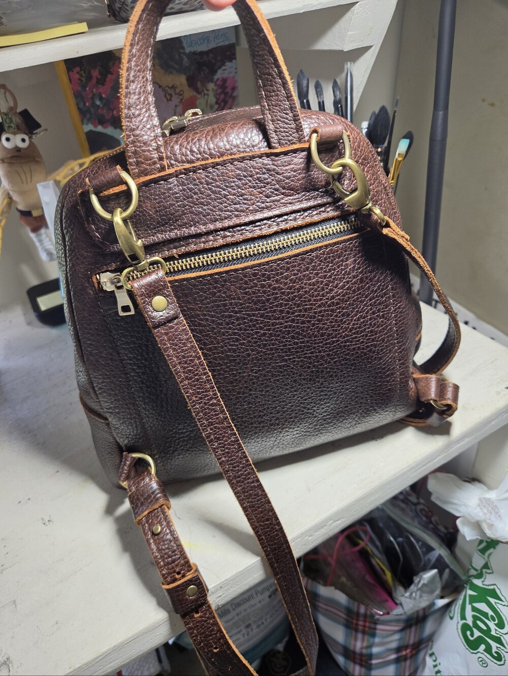 Portland Leather Rue Backpack and wallet - Picture 4 of 11